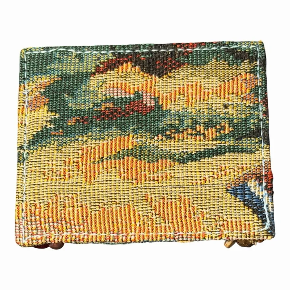 Mary Frances Leopard Beach Tapestry Beaded Sequin Tote Bag Mirror Magnetic Snap - Picture 9 of 13